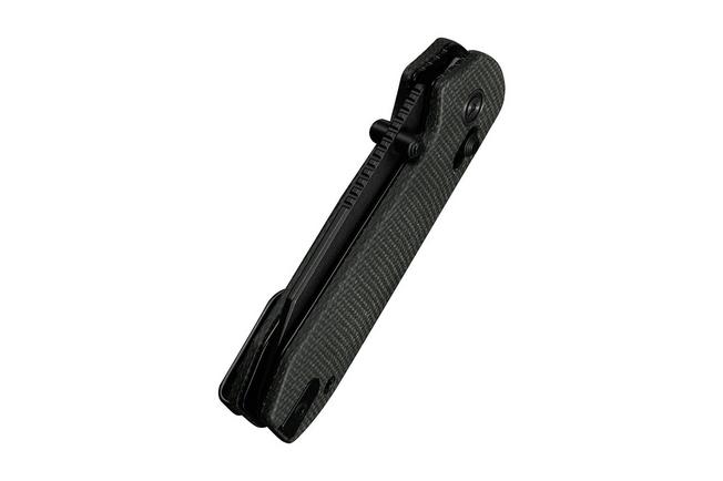 Afbeelding voor Civivi Lil Yonder C25025B-2, Blackwashed 14C28N, Dark Green Canvas Micarta zakmes, Zac Whitmore design