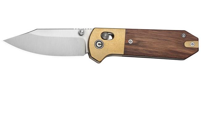 Imagen para Civivi Yonder C25026-1, Satin 14C28N Clip Point, Guibourtia Wood navaja, diseño de Zac Whitmore