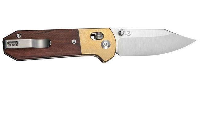 Imagen para Civivi Yonder C25026-1, Satin 14C28N Clip Point, Guibourtia Wood navaja, diseño de Zac Whitmore