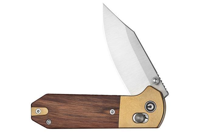 Imagen para Civivi Yonder C25026-1, Satin 14C28N Clip Point, Guibourtia Wood navaja, diseño de Zac Whitmore