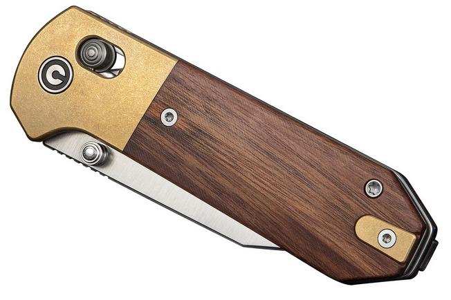Imagen para Civivi Yonder C25026-1, Satin 14C28N Clip Point, Guibourtia Wood navaja, diseño de Zac Whitmore