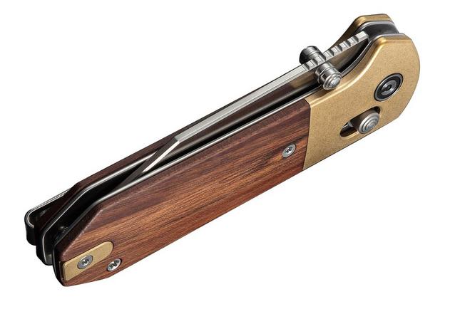 Imagen para Civivi Yonder C25026-1, Satin 14C28N Clip Point, Guibourtia Wood navaja, diseño de Zac Whitmore