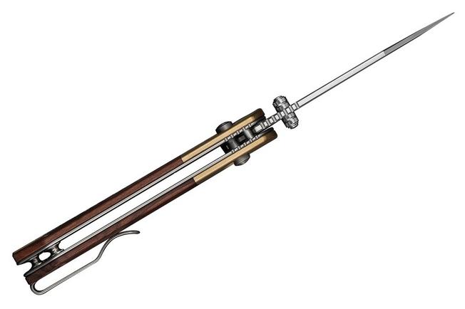 Imagen para Civivi Yonder C25026-1, Satin 14C28N Clip Point, Guibourtia Wood navaja, diseño de Zac Whitmore