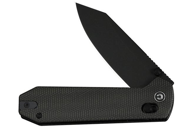 Bild für Civivi Over Yonder C25027-1, Blackwashed 14C28N, Dark Green Canvas Micarta Taschenmesser, Zac Whitmore Design