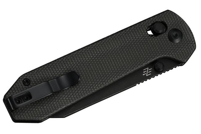 Bild für Civivi Over Yonder C25027-1, Blackwashed 14C28N, Dark Green Canvas Micarta Taschenmesser, Zac Whitmore Design