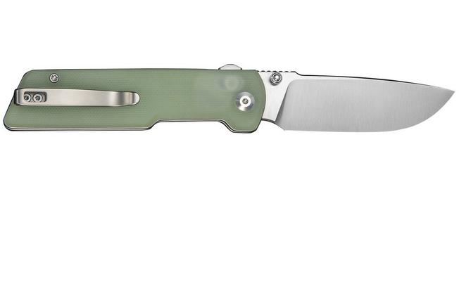 Image for Civivi Zygon C25035-1, Satin Nitro-V,  Blue Glow In The Dark Natural G10 pocket knife