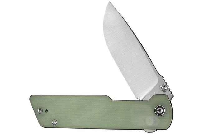 Image for Civivi Zygon C25035-1, Satin Nitro-V,  Blue Glow In The Dark Natural G10 pocket knife