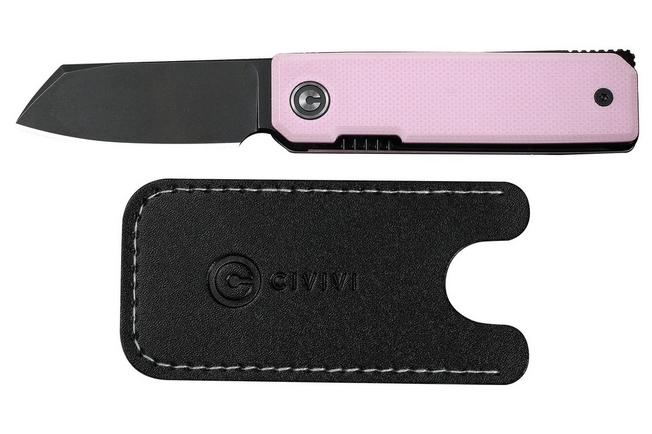 Bild für Civivi Kukei C25036-1, Blackwashed Nitro-V, Powder Pink G10 Taschenmesser, Tashi Bharucha Design