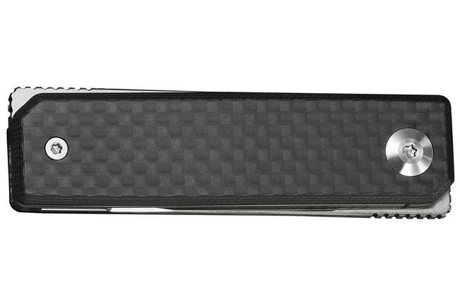 Afbeelding voor Civivi Kukei C25036-4, Satin Nitro-V, Black G10, Carbon Fiber Overlay zakmes, Tashi Bharucha