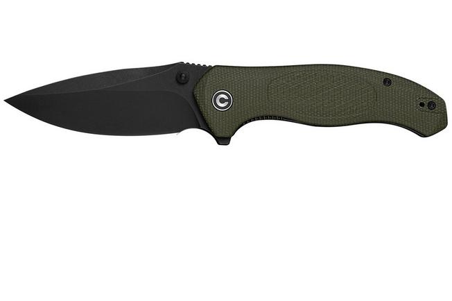 Image pour Civivi Vyrent C25037-2 Black Stonewashed Nitro-X7, Olive Canvas Micarta, couteau de poche