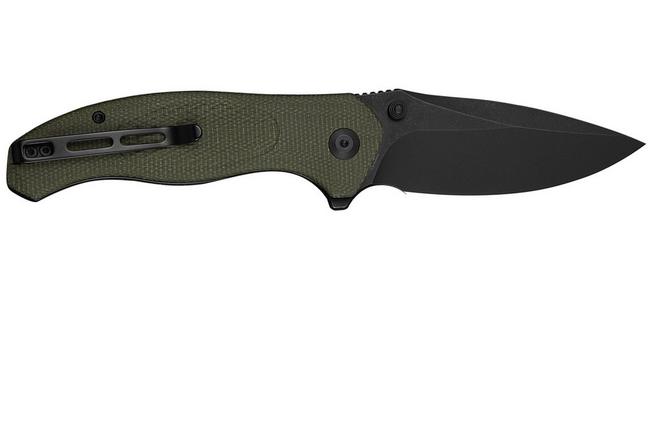 Image pour Civivi Vyrent C25037-2 Black Stonewashed Nitro-X7, Olive Canvas Micarta, couteau de poche