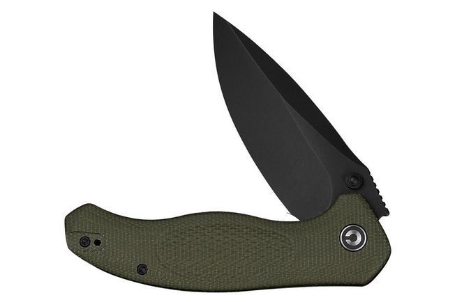 Image pour Civivi Vyrent C25037-2 Black Stonewashed Nitro-X7, Olive Canvas Micarta, couteau de poche