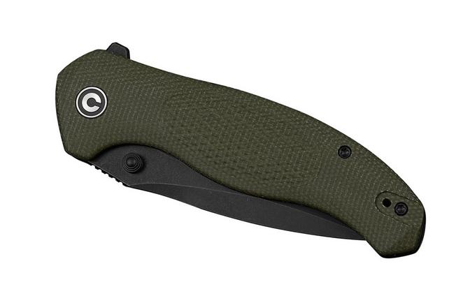 Image pour Civivi Vyrent C25037-2 Black Stonewashed Nitro-X7, Olive Canvas Micarta, couteau de poche