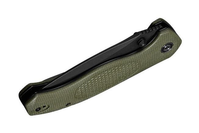 Image pour Civivi Vyrent C25037-2 Black Stonewashed Nitro-X7, Olive Canvas Micarta, couteau de poche