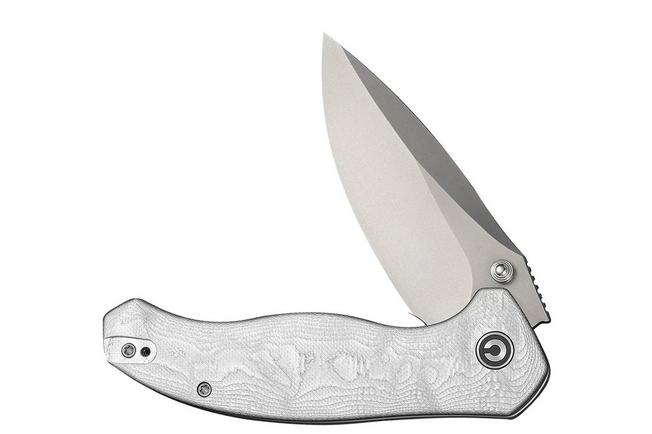 Image pour Civivi Vyrent C25037B-1 Stonewashed Nitro-X7, Silver Aluminium Foil G10, couteau de poche