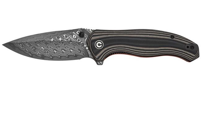Image pour Civivi Vyrent C25037B-DS1 Damascus, Black Tan Orange G10, couteau de poche