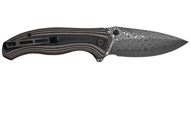 Image pour Civivi Vyrent C25037B-DS1 Damascus, Black Tan Orange G10, couteau de poche