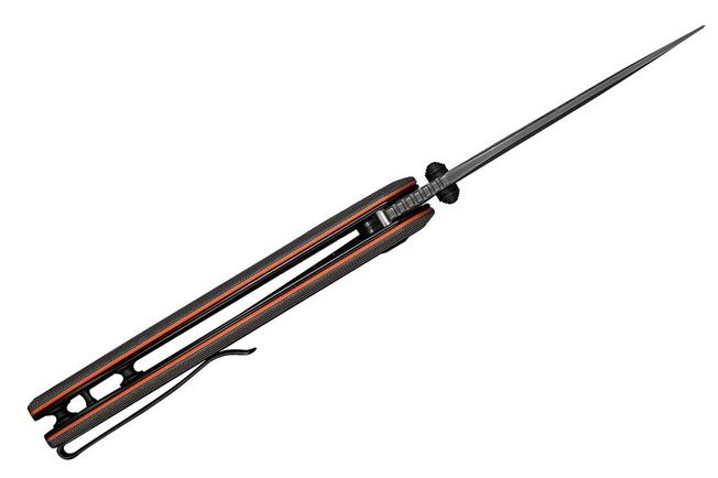 Image pour Civivi Vyrent C25037B-DS1 Damascus, Black Tan Orange G10, couteau de poche