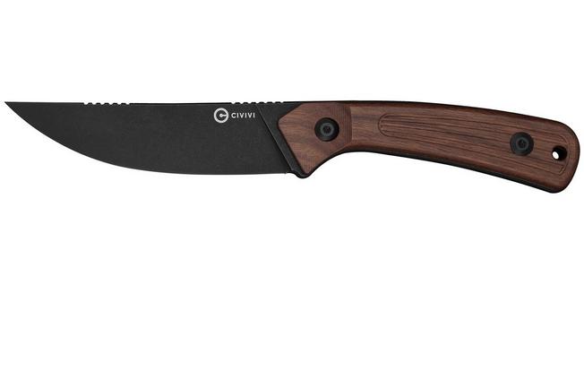 Image for Civivi Carveth C25040-3, Blackwashed AEB-L, Guibourtia Wood, hunting knife