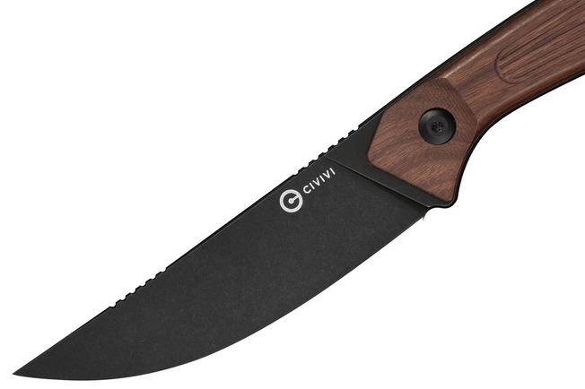 Image for Civivi Carveth C25040-3, Blackwashed AEB-L, Guibourtia Wood, hunting knife