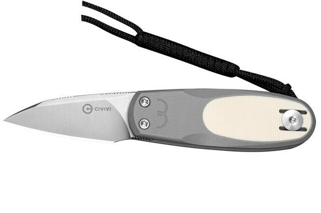 Afbeelding voor Civivi Purr C25054-1, Satin Nitro-V, Gray Ivory G10 zakmes, Ostap Hel design