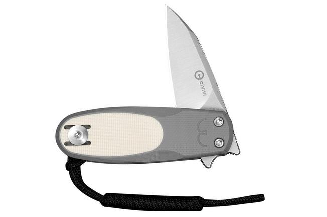 Afbeelding voor Civivi Purr C25054-1, Satin Nitro-V, Gray Ivory G10 zakmes, Ostap Hel design