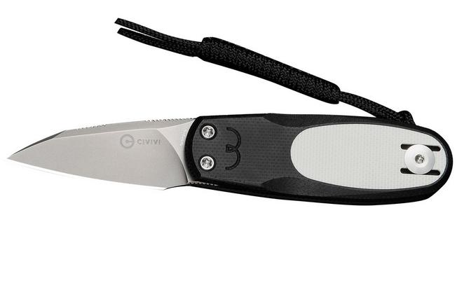 Afbeelding voor Civivi Purr C25054-2, Stonewashed Nitro-V, Black/White G10 zakmes, Ostap Hel design