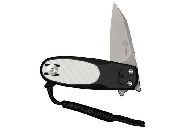 Afbeelding voor Civivi Purr C25054-2, Stonewashed Nitro-V, Black/White G10 zakmes, Ostap Hel design