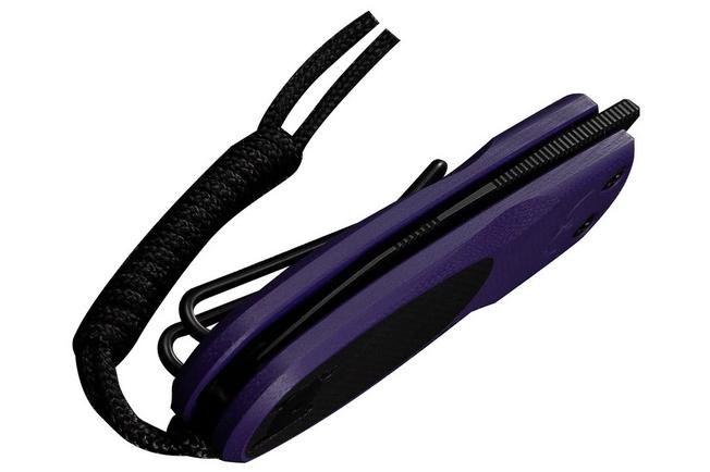 Imagem para Civivi Purr C25054-3, Blackwashed Nitro-V, Purple/Black G10 navalha, Ostap Hel design