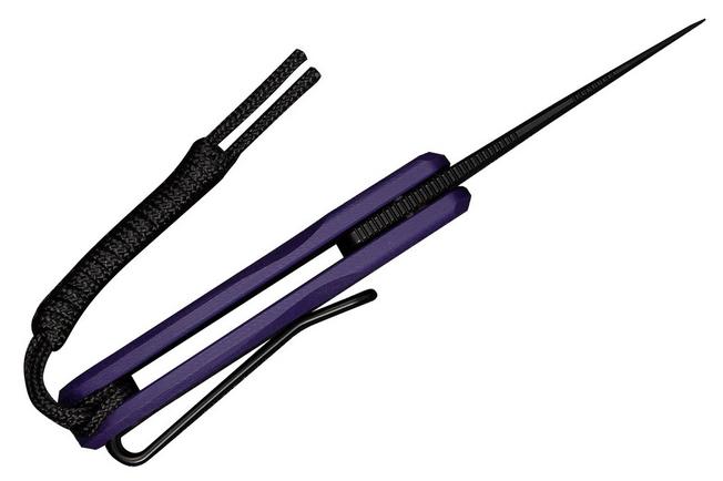 Imagem para Civivi Purr C25054-3, Blackwashed Nitro-V, Purple/Black G10 navalha, Ostap Hel design