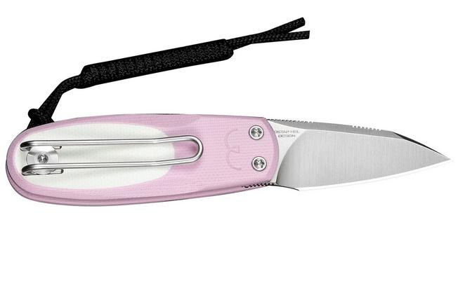 Afbeelding voor Civivi Purr C25054-4, Satin Nitro-V, Powder Pink/White G10 zakmes, Ostap Hel design