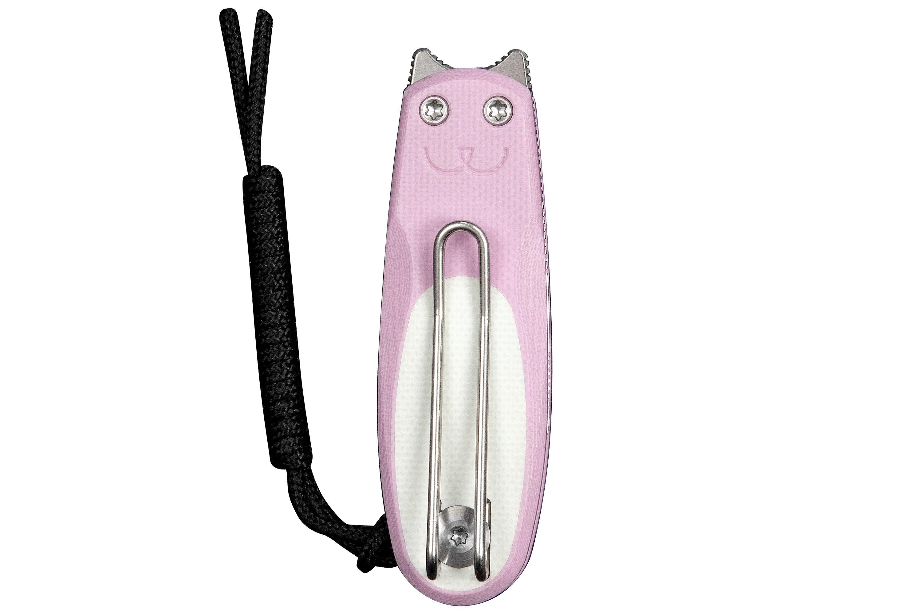 Civivi Purr C25054-4, Satin Nitro-V, Powder Pink/White G10 pocket