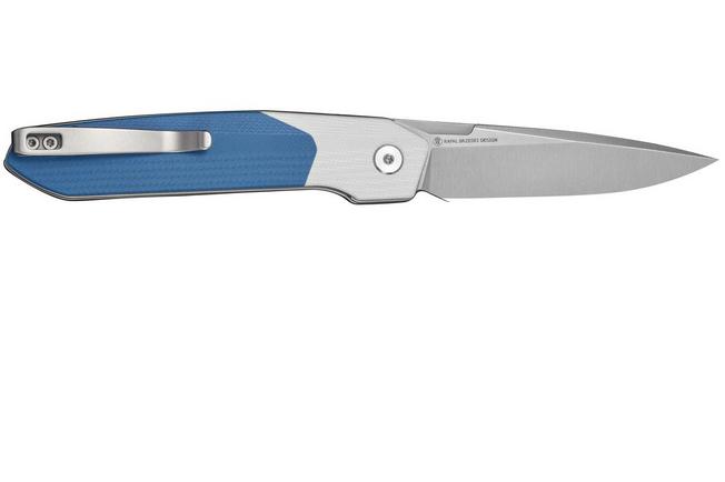 Image for Civivi Brr15 Light C25063-1, Satin Nitro-V, White / Blue G10 pocket knife, Rafal Brzeski design