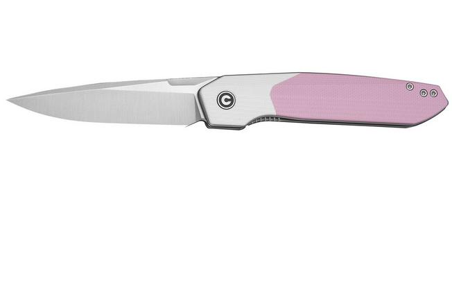 Image for Civivi Brr15 Light C25063-3, Satin Nitro-V, Powder Pink / White G10 pocket knife, Rafal Brzeski design
