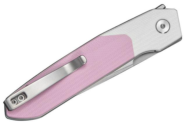 Image for Civivi Brr15 Light C25063-3, Satin Nitro-V, Powder Pink / White G10 pocket knife, Rafal Brzeski design