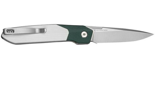 Image for Civivi Brr15 Light C25063-4, Satin Nitro-V, Teal Green / White G10 pocket knife, Rafal Brzeski design