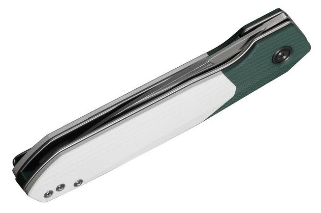 Image for Civivi Brr15 Light C25063-4, Satin Nitro-V, Teal Green / White G10 pocket knife, Rafal Brzeski design
