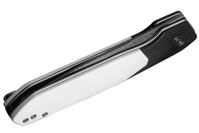 Image for Civivi Brr15 Light C25063-DS1, Damascus, Black / White G10 pocket knife, Rafal Brzeski design