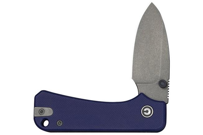 Image for Civivi Baby Banter C25066A-1, Gray Stonewashed Nitro-V, Blue G10 , Slipjoint pocket knife, Ben Petersen design