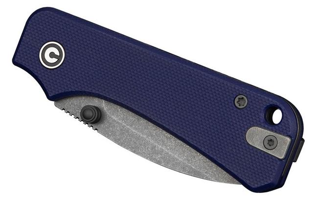 Image for Civivi Baby Banter C25066A-1, Gray Stonewashed Nitro-V, Blue G10 , Slipjoint pocket knife, Ben Petersen design