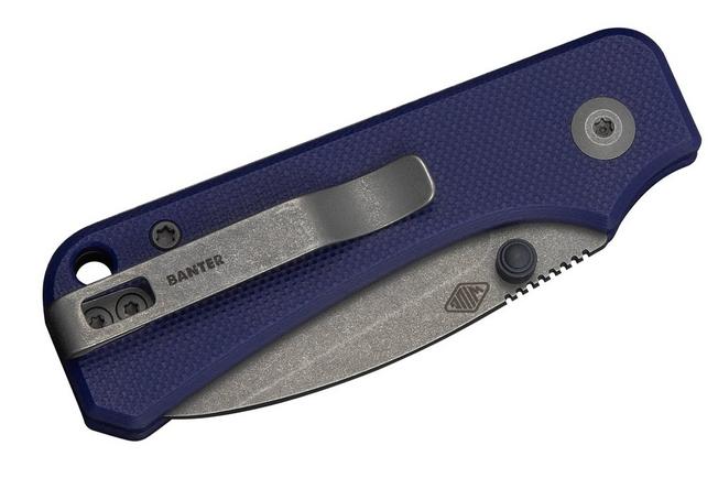 Image for Civivi Baby Banter C25066A-1, Gray Stonewashed Nitro-V, Blue G10 , Slipjoint pocket knife, Ben Petersen design