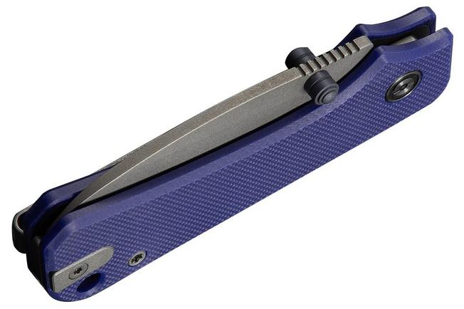 Image for Civivi Baby Banter C25066A-1, Gray Stonewashed Nitro-V, Blue G10 , Slipjoint pocket knife, Ben Petersen design