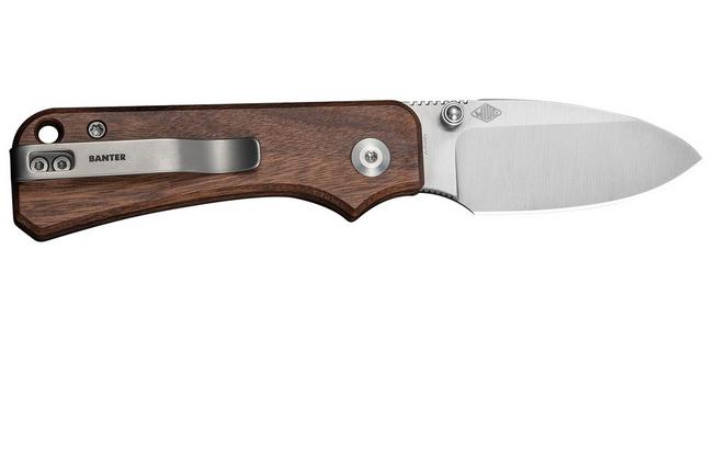 Image for Civivi Baby Banter C25066A-2, Satin Nitro-V, Guibourtia Wood, Slipjoint pocket knife, Ben Petersen design