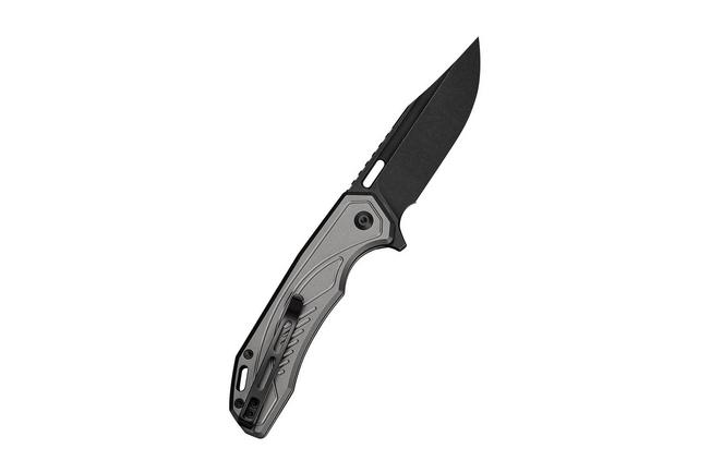 Afbeelding voor Civivi Zelthara C25076-2, Black Stonewashed 14C28N, Grey Aluminum zakmes