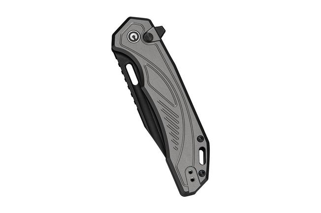 Afbeelding voor Civivi Zelthara C25076-2, Black Stonewashed 14C28N, Grey Aluminum zakmes