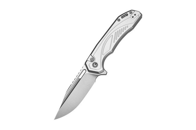 Afbeelding voor Civivi Zelthara C25076-3, Satin 14C28N, Silver Aluminum zakmes