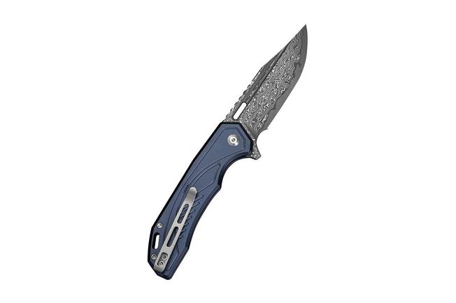Afbeelding voor Civivi Zelthara C25076-DS1, Damascus, Dark Blue Aluminum zakmes