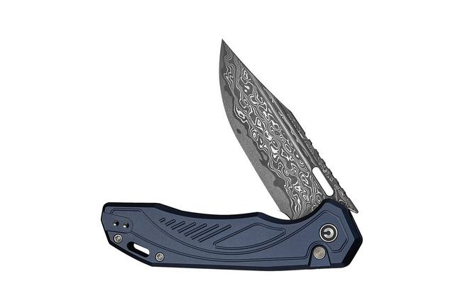 Afbeelding voor Civivi Zelthara C25076-DS1, Damascus, Dark Blue Aluminum zakmes