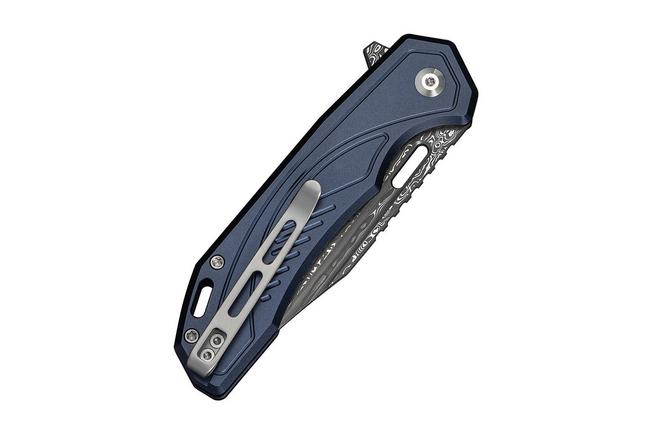 Afbeelding voor Civivi Zelthara C25076-DS1, Damascus, Dark Blue Aluminum zakmes