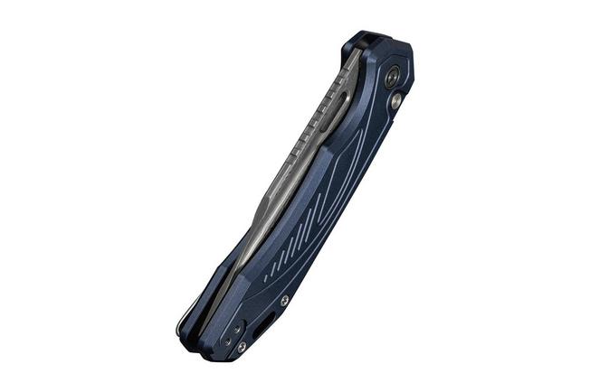 Afbeelding voor Civivi Zelthara C25076-DS1, Damascus, Dark Blue Aluminum zakmes